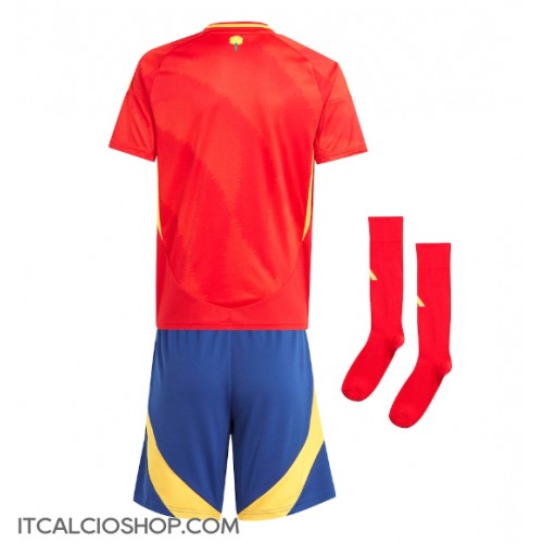 Spagna Prima Maglia Bambino Europei 2024 Manica Corta (+ Pantaloni corti)
